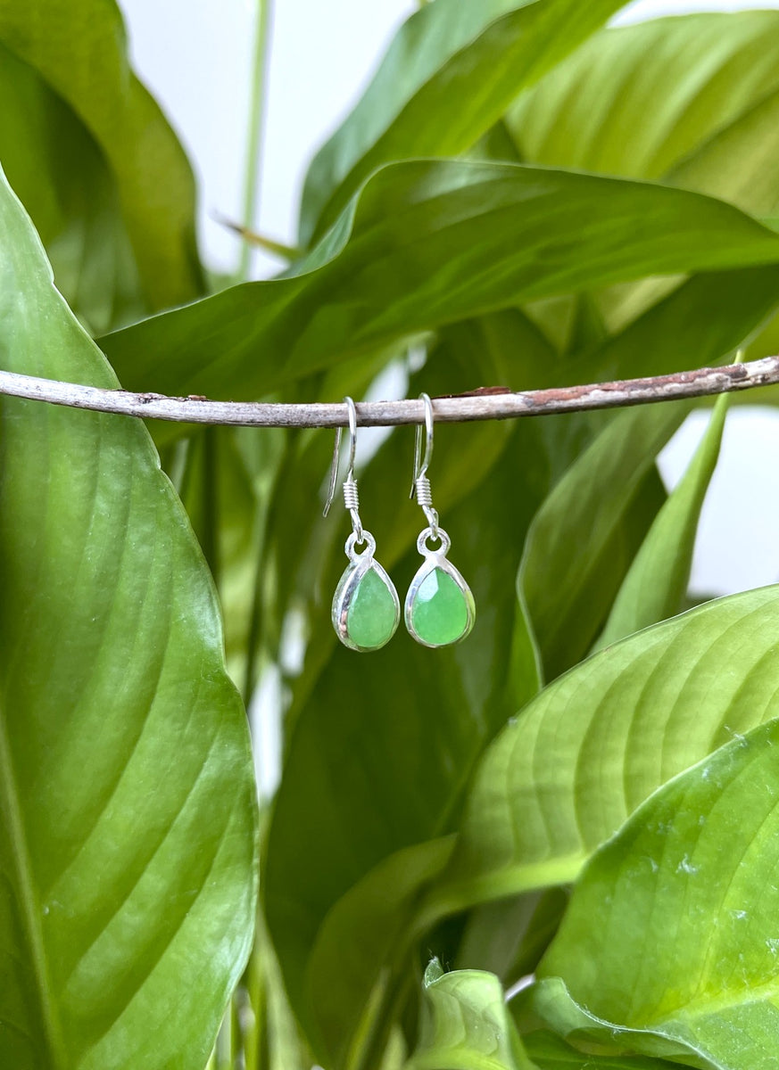 Echte Facettierte Jade Ohrringe In 925er Silber Eingefasst A Qualit t echte-facettierte-jade-ohrringe-in-925er-silber-eingefasst-a-qualit-t