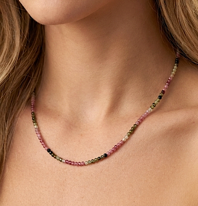 Bunte Turmalin Halskette (Sehr schöne Qualität)