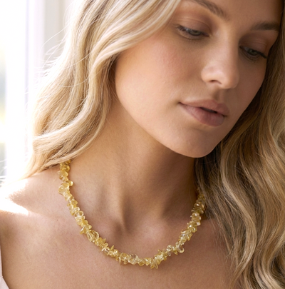 Schöne Citrin Halskette