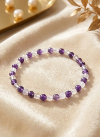 Amethyst & Rosenquarz Armband
