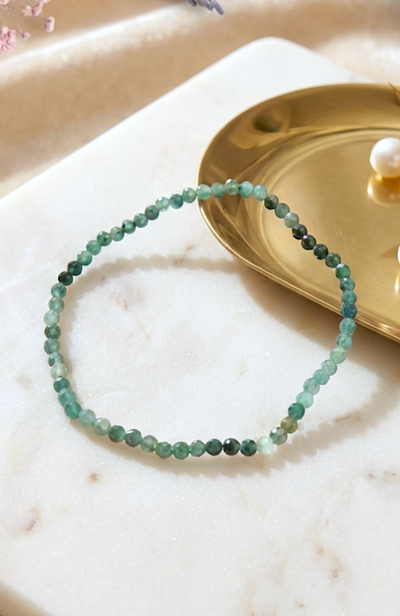 Facettiertes Smaragd Armband (A-Qualität)