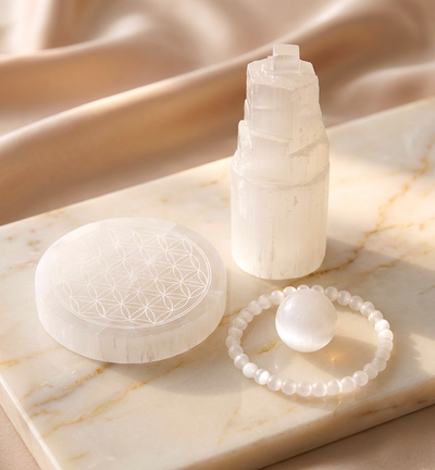 Selenit Set (4 Teile)