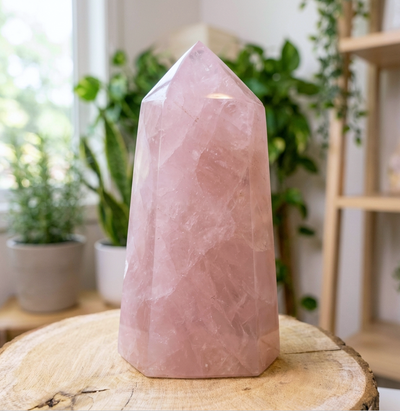 XL Madagaskar Rosenquarz Designstück (Schöne Qualität)