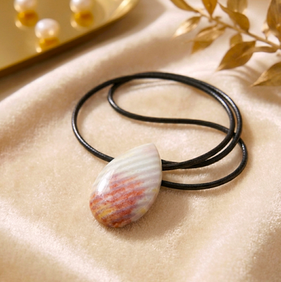 Dr. Liesegang Stein (Rhyolith) Anhänger - mit Lederband