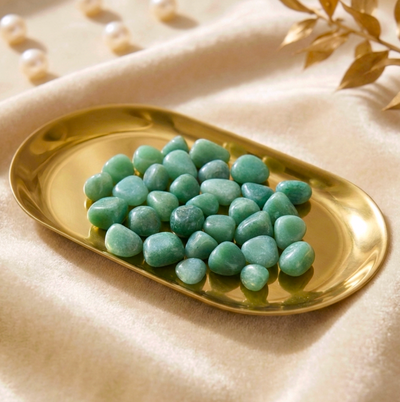 Aventurin Trommelsteine - im Goldbeutel (A-Qualität)