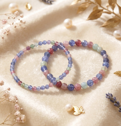 Tansanit & Pink Turmalin Armband (A-Qualität)