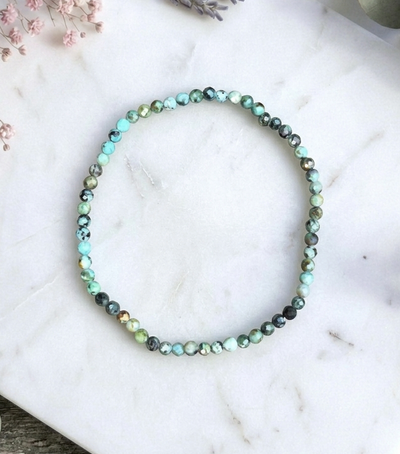 Facettiertes Afrika Türkis Armband  - Sehr gute Qualität