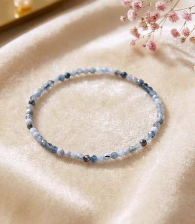 Facettiertes Aquamarin Armband