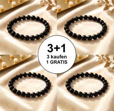 Schwarzes Turmalin-Armband - Family & Friends-Set (3+1)
