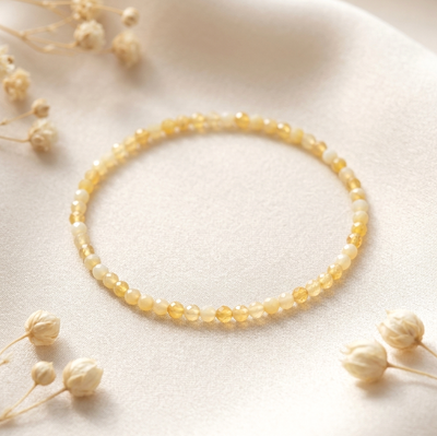 Facettiertes Gelber Opal Armband
