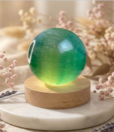 Fluorit Kugel - ohne/mit LED