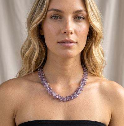 Amethyst Tropfen-Halskette