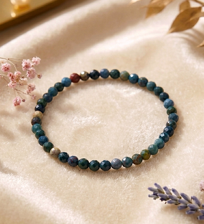 Facettiertes Heliotrop Armband