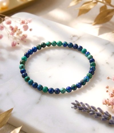 Azurit-Malachit Armband - 4 mm (A-Qualität)