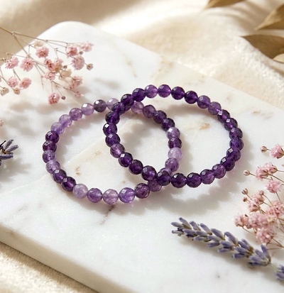 Facettiertes Amethyst Armband (teilw. A-Qualität)