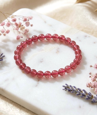 Erdbeerquarz Armband (A-Qualität)
