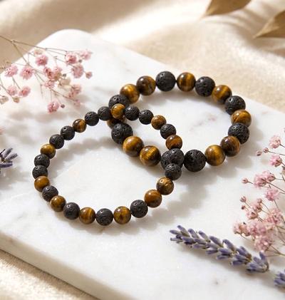 Tigerauge & Lava Armband – Für Mut, Stärke & innere Balance