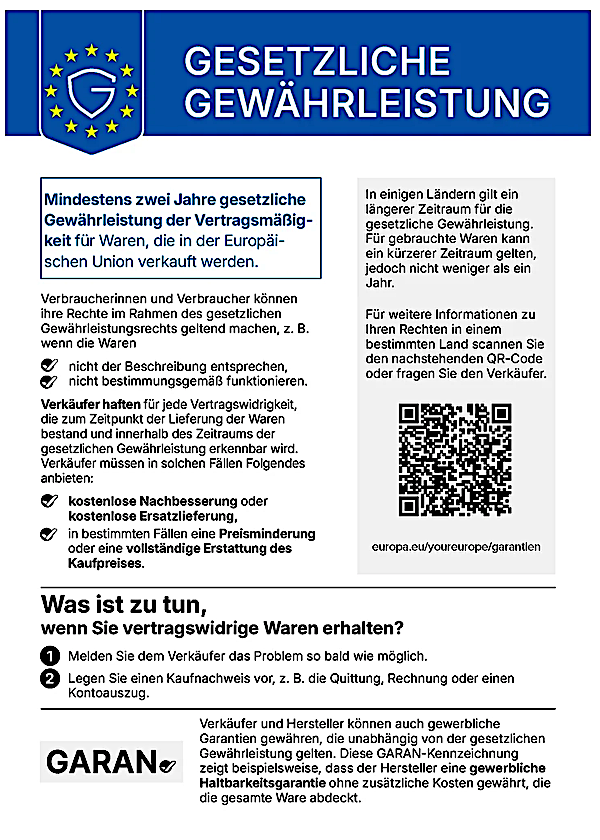 Deine gesetzlichen Gewährleistungsrechte