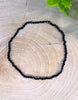 Feines, facettiertes schwarzes Turmalin Armband - 2 mm