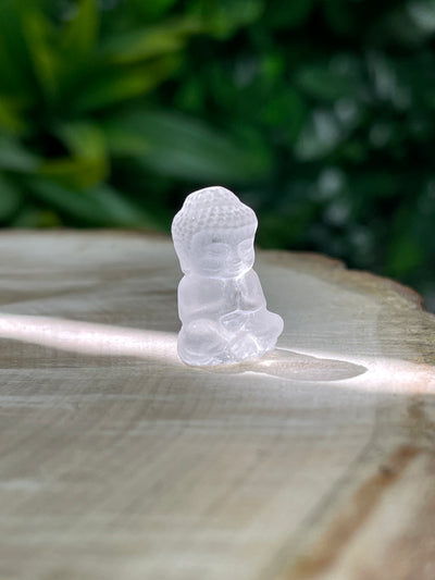Mini Bergkristall Buddha