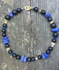 Design-Halskette - Dubaiflair aus Lapislazuli, Onyx, Citrin