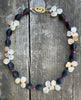 Design-Halskette - Traumwelt aus Keshi-Perle, Rubin, Onyx