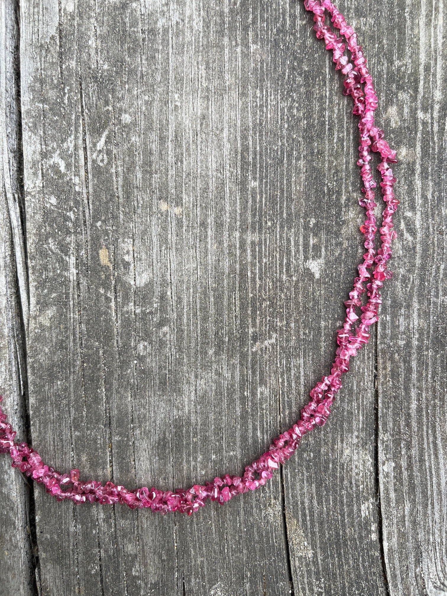 Rote Spinell Halskette - Zweireihig