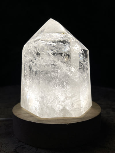 Bergkristall Lampe - mit LED-Ständer