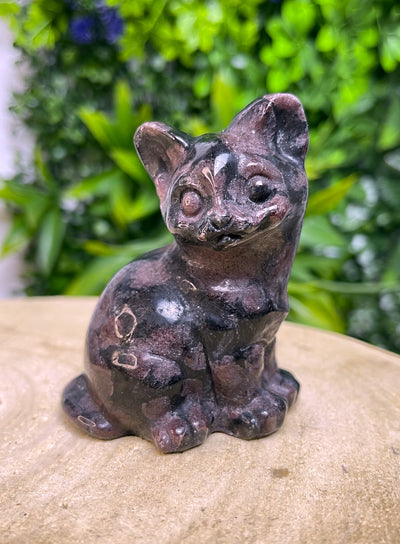 Große Granat Katze - Designstück