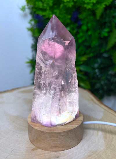 Amethyst Spitze - ohne/mit LED-Ständer