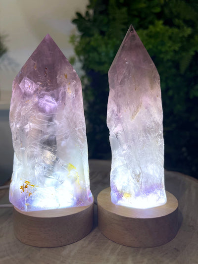 Amethyst Spitze - mit LED-Ständer