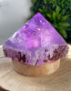 XL Amethyst Lampe - mit LED-Ständer