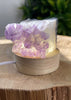 Kleine Amethyst Lampe - mit LED-Ständer