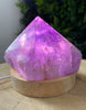 XL Amethyst Lampe - mit LED-Ständer