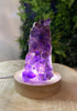 Uruguay Amethyst Lampe mit LED-Sockel (AA-Qualität)