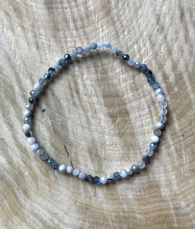 Facettiertes Aquamarin Armband