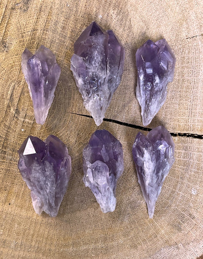 Natur Amethyst Doppel-Spitze