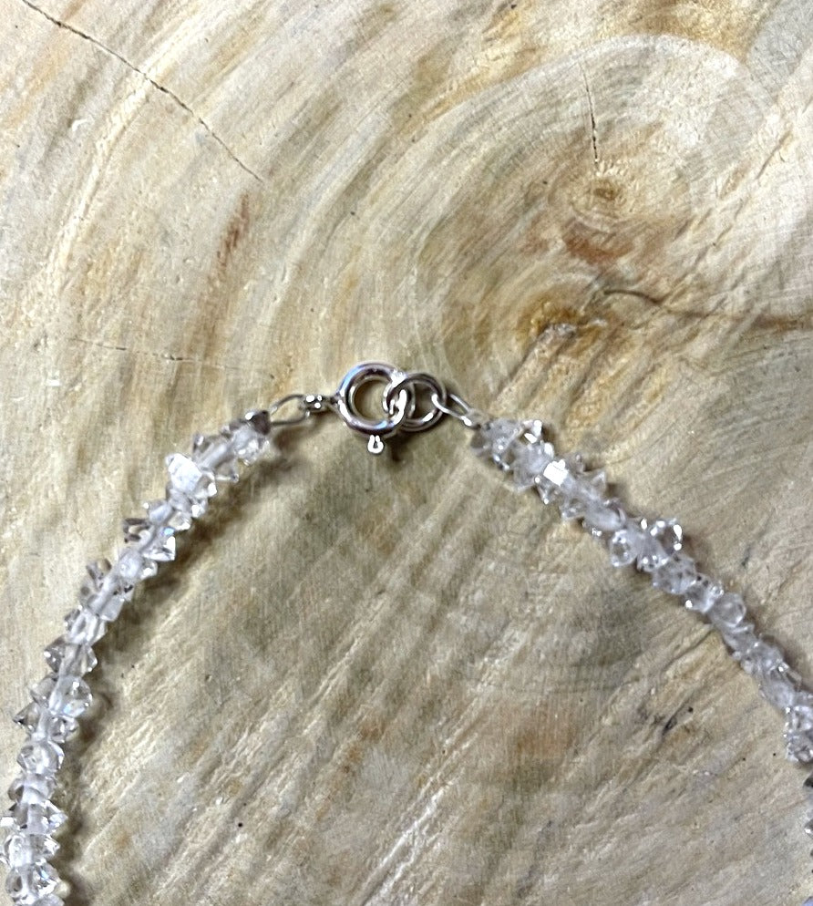 Doppelender Bergkristall Armband - mit 925er Silberverschluss