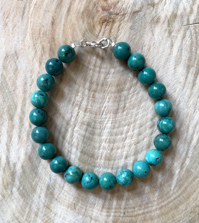 Türkis Armband - mit 925er Silberverschluss (A-Qualität)