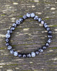 Schneeflocken-Obsidian Armband