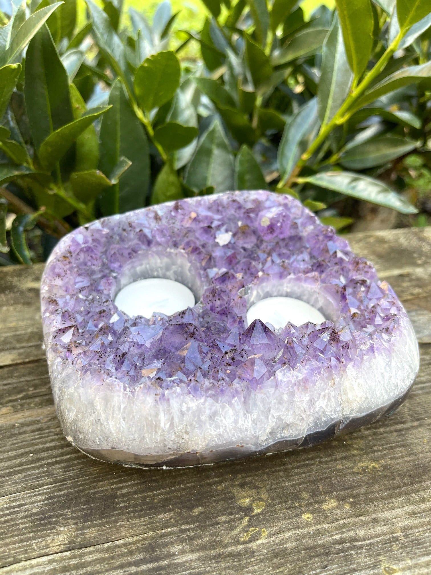 Großes Amethyst Teelicht