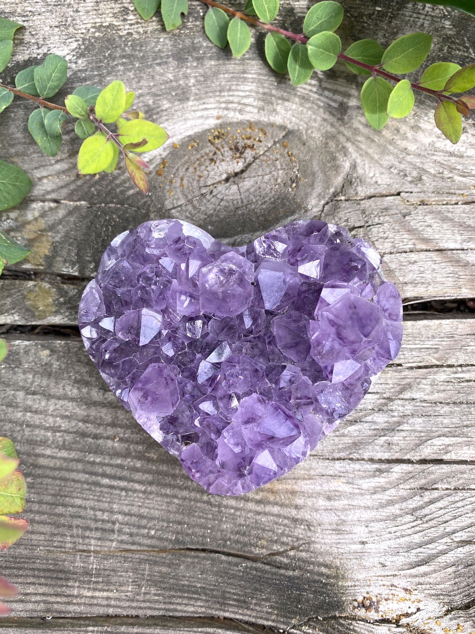 Großes Amethyst Herz (A-Qualität)