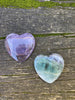 Amethyst und Fluorit Herzen-Set