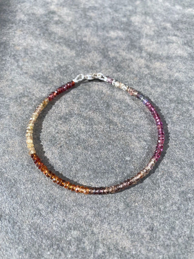 Saphir Armband mit 925er Silberverschluss