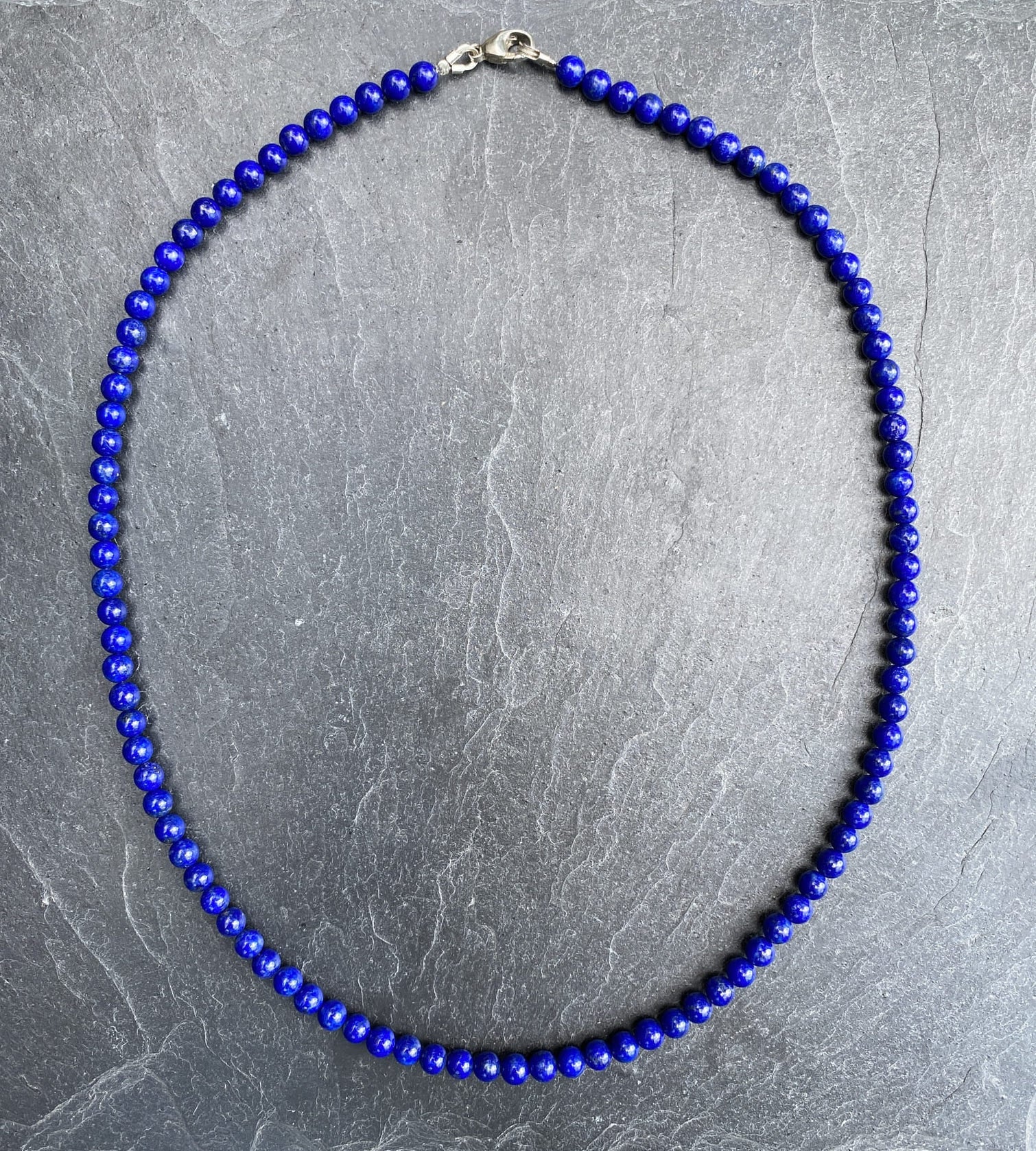 Lapis Halskette - mit 925er Silberverschluss (AAA-Qualität)